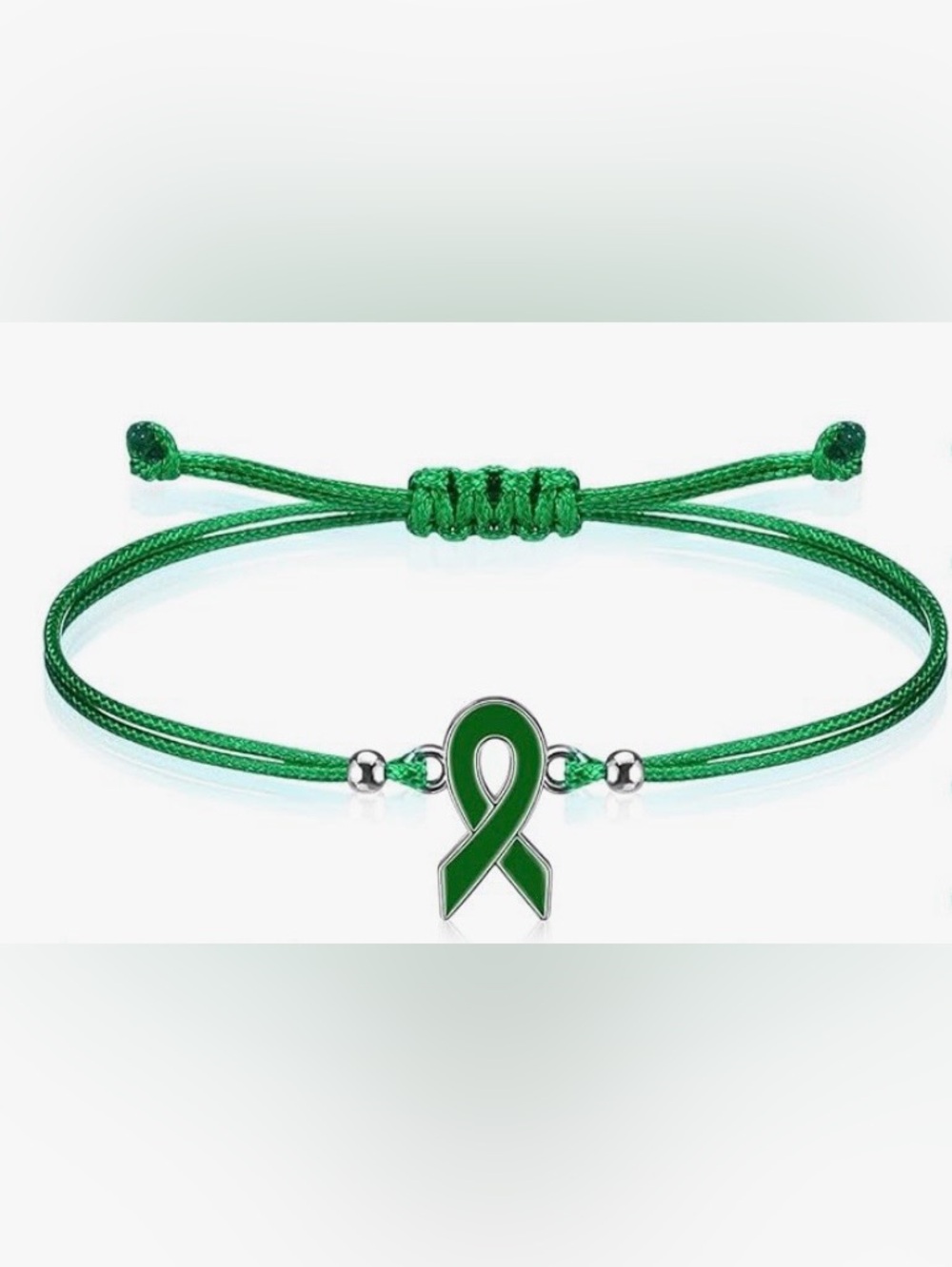 Green Ribbon Awareness Bracelet, set of 3
